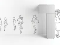 Mobile ingresso moderno A terra Formosa inchinata  di Minotti italia scontato 