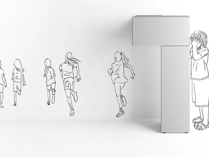 Mobile ingresso moderno A terra Formosa inchinata  di Minotti italia scontato 