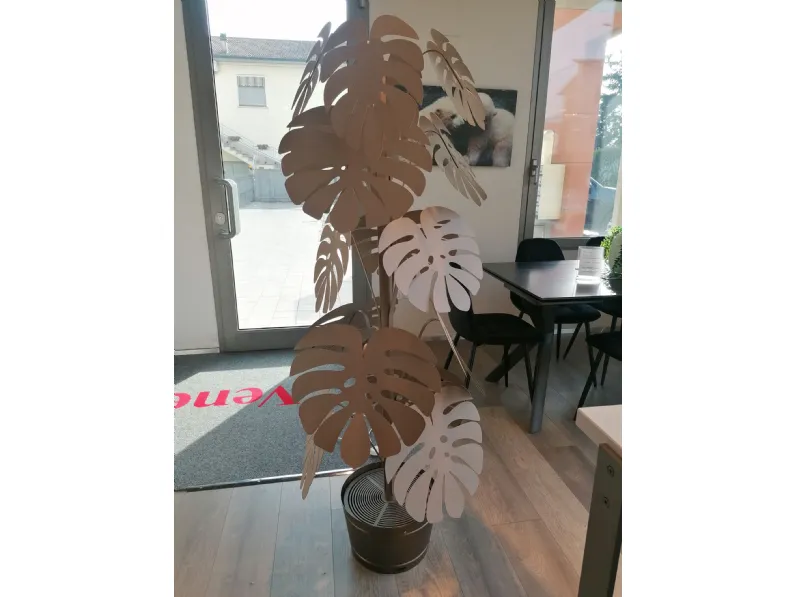 Oggettistica Artigianale Pianta monstera grande beige in OFFERTA OUTLET