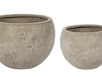 Oggettistica design modello Set 2 vasi cement sfera sabbia di Bizzotto scontata