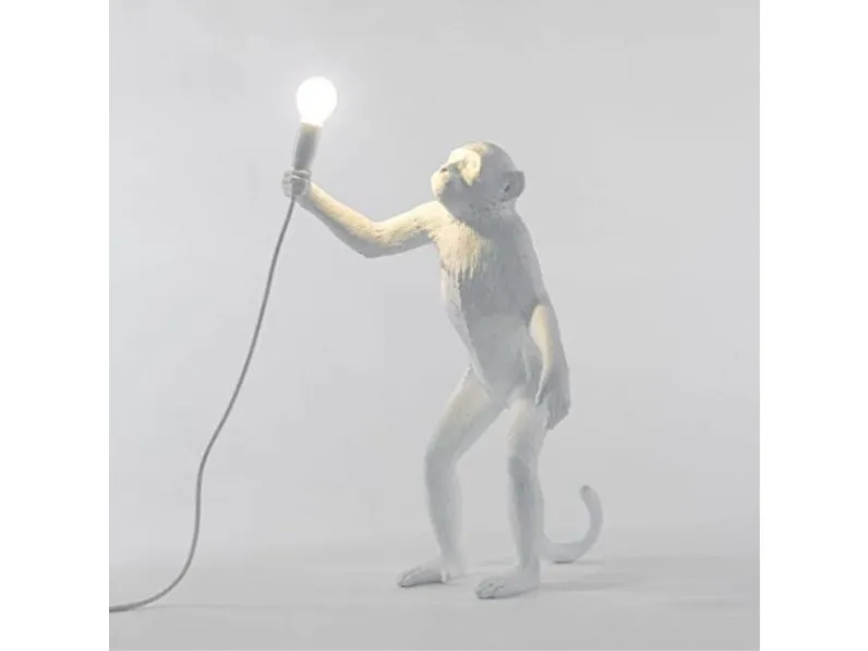 Lampada Seletti Monkey lamp white a PREZZI OUTLET