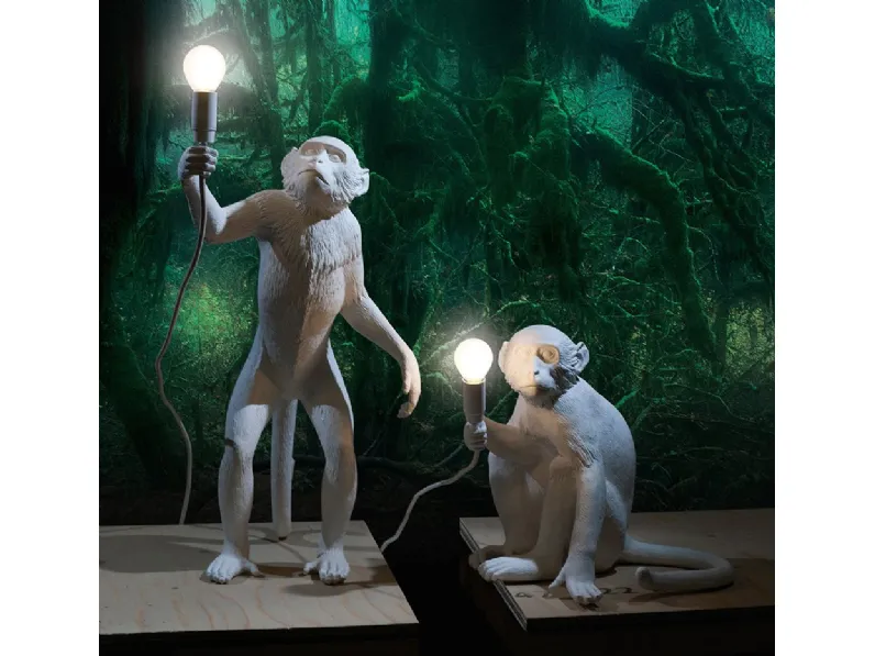 Lampada Seletti Monkey lamp white a PREZZI OUTLET