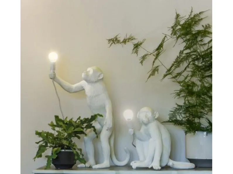 Lampada Seletti Monkey lamp white a PREZZI OUTLET