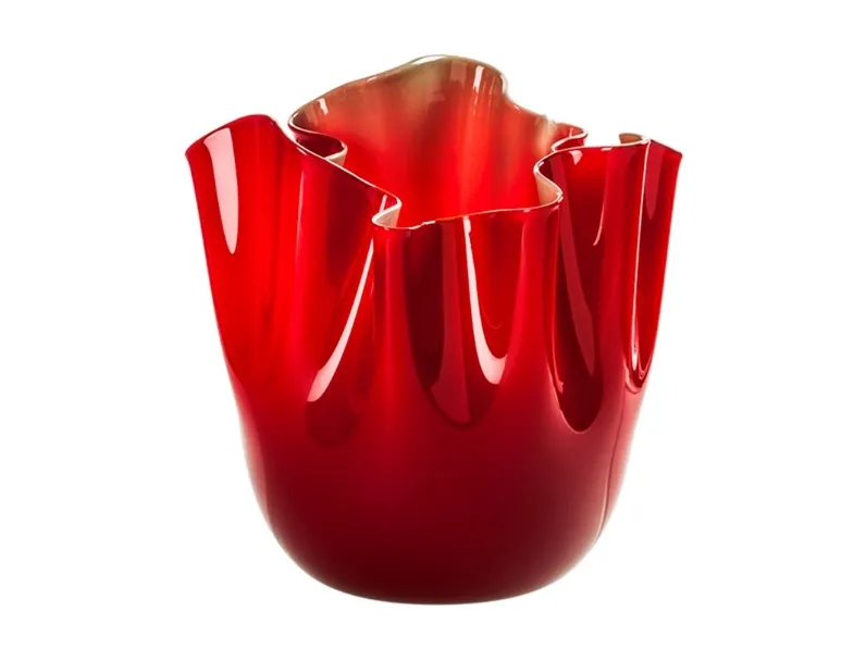 Oggettistica Venini Venini fazzoletto opalino rosso in OFFERTA OUTLET!