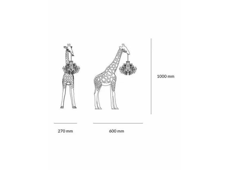 Lampada Qeeboo - giraffe in love xs Qeeboo in OFFERTA OUTLET
