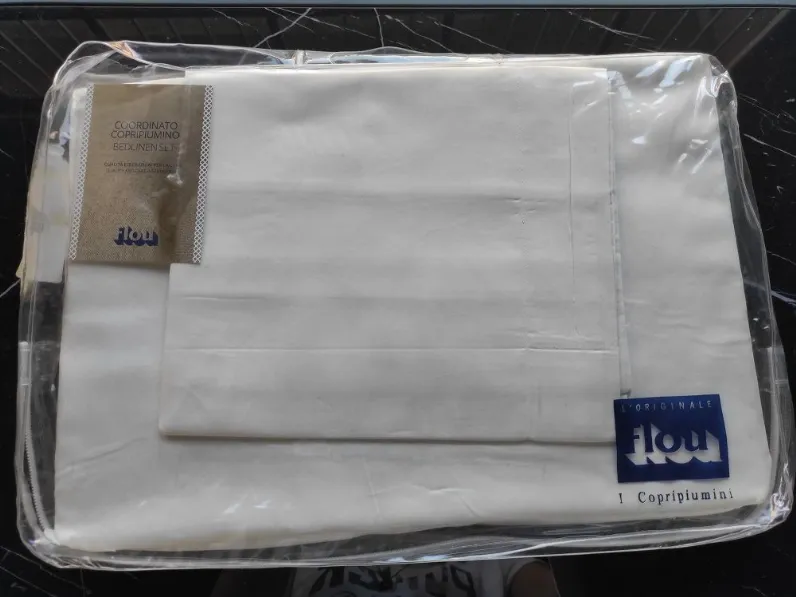 Copripiumini Flou in Cotone modello Supreme beige a prezzo Outlet