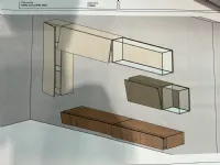 Parete attrezzata 36e8 Lago in stile design a prezzo scontato