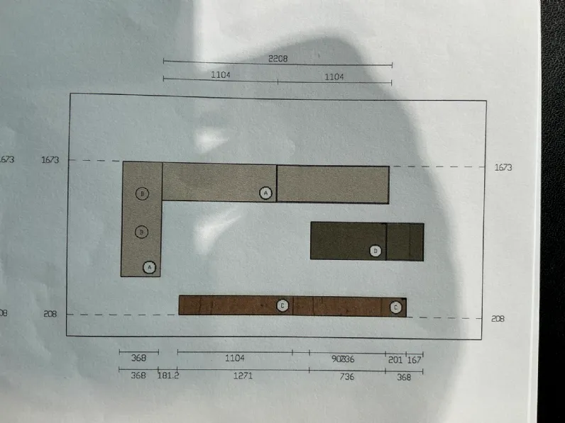 Parete attrezzata 36e8 Lago in stile design a prezzo scontato