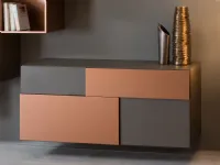 Mobile soggiorno modello Credenza fly deco e mensole cube outlet di Diotti.com scontato -45%