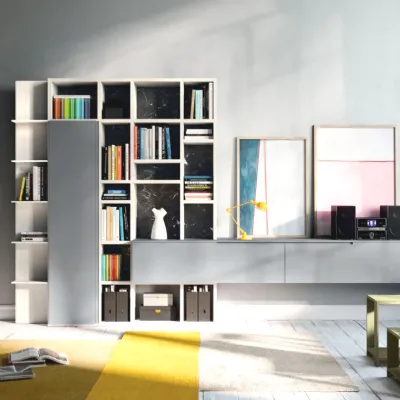 Parete attrezzata Day 21 Orme in stile design a prezzo scontato