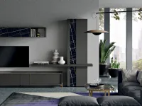 Parete attrezzata Deluxe p10 grey di Spar in OFFERTA OUTLET