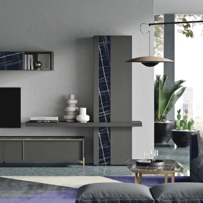 Parete attrezzata Deluxe p10 grey di Spar in OFFERTA OUTLET