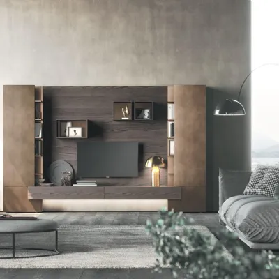 Parete attrezzata Horizon 37 Mobilgam in stile moderna a prezzo scontato