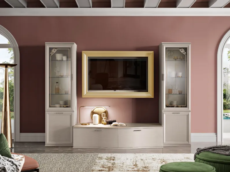 Parete attrezzata Jazz luxury composizione 139 del brand Gierre mobili con un ribasso esclusivo