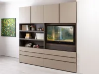 Parete attrezzata Libreria wide tv outlet di Diotti.com scontata del 54%