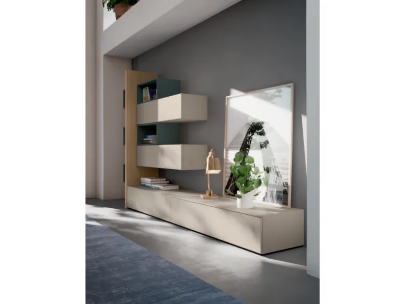 Parete attrezzata Light day 08 Orme in stile moderna a prezzo scontato