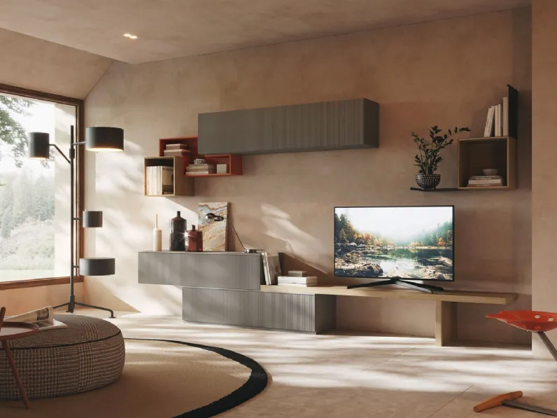 Parete attrezzata Living lv713 della firma Giessegi con uno sconto esclusivo