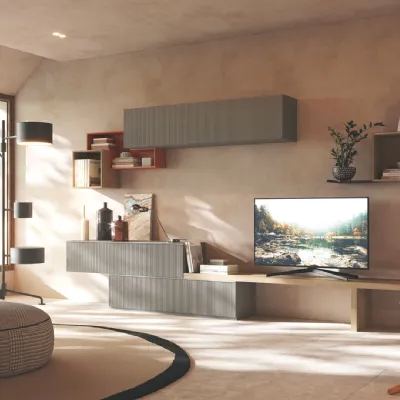 Parete attrezzata Living lv713 della firma Giessegi con uno sconto esclusivo