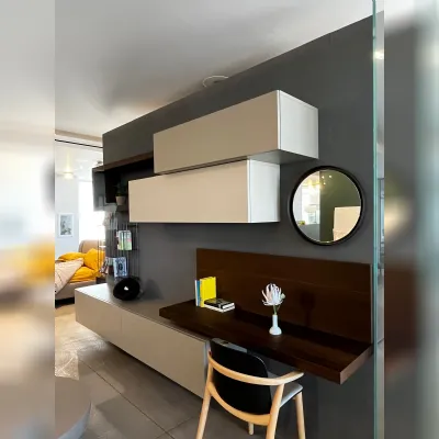 Parete attrezzata Living system lampo Sangiacomo in stile design a prezzo scontato