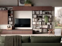 Parete attrezzata Materia cocco Essebi in stile design a prezzo scontato