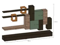 Parete attrezzata Mito 90 di Imab in OFFERTA OUTLET