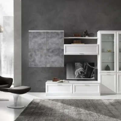 Mobile soggiorno modello Mobile-living mod.jazz con ante-telaio in promo-sconto del 40% di Gierre mobili a PREZZI OUTLET