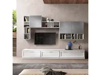 Parete attrezzata Mobile living modello jazz 107 di Gierre mobili in OFFERTA OUTLET
