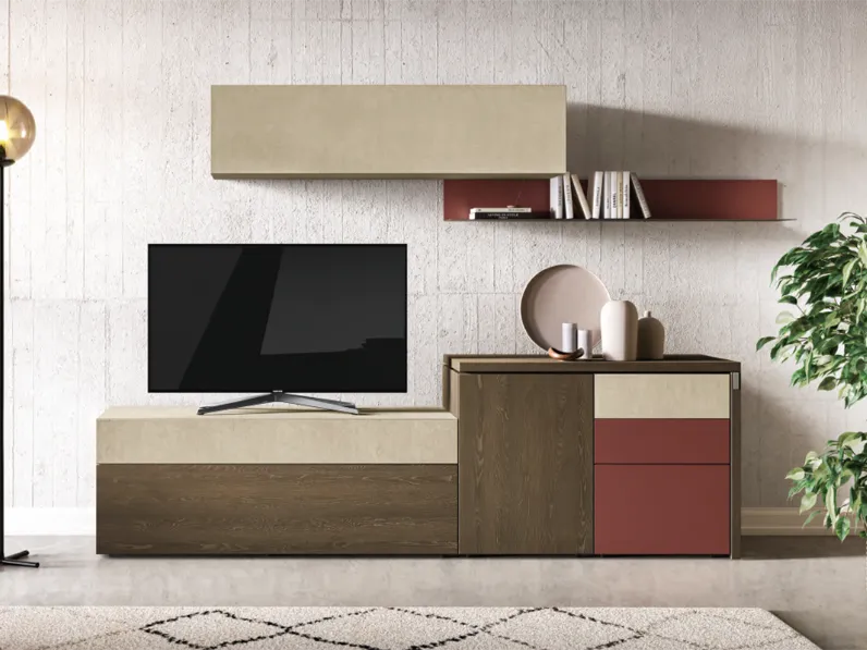 Mobile soggiorno modello Parete attrezzata 07 - mercantini di Mercantini a PREZZI OUTLET