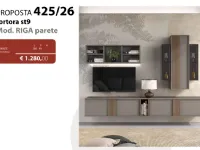 Parete attrezzata Parete attrezzata riga 425 Collezione esclusiva in stile moderna a prezzo ribassato