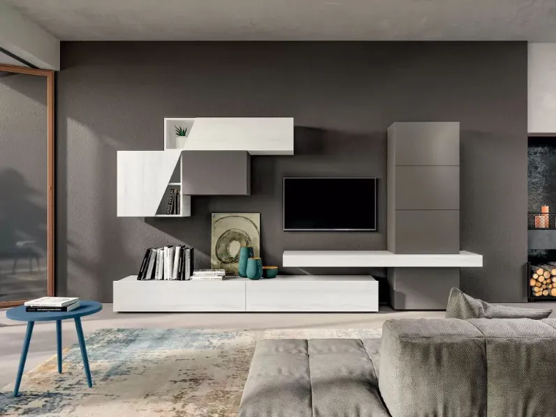 Parete attrezzata Parete soggiorno base a terra di Artigianale in OFFERTA OUTLET