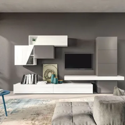 Parete attrezzata Parete soggiorno base a terra di Artigianale in OFFERTA OUTLET