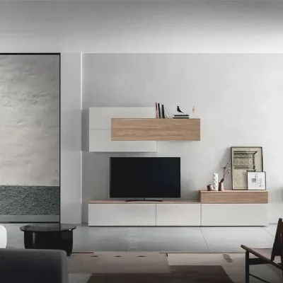 Parete attrezzata Parete soggiorno basi e pensili di Artigianale in OFFERTA OUTLET