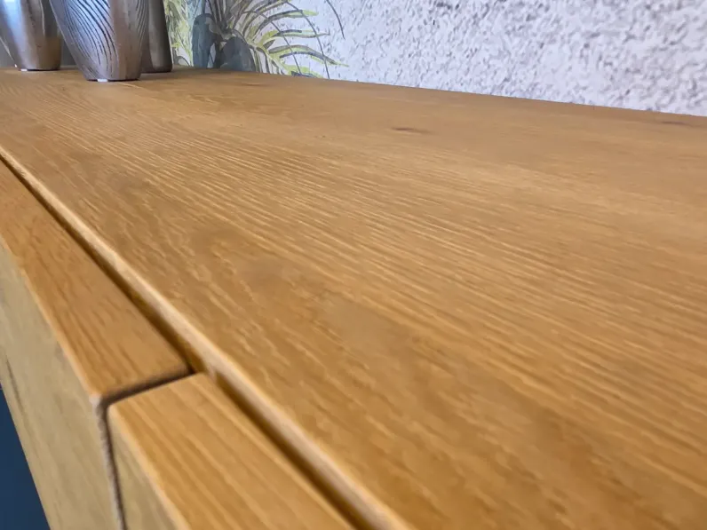 Parete attrezzata Parete soggiorno tv laccata e rovere  Sangiacomo in stile moderna a prezzo scontato