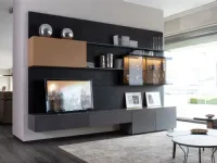 Parete attrezzata Plan 28 outlet della marca Diotti.com con un ribasso esclusivo