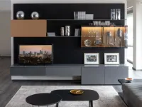 Parete attrezzata Plan 28 outlet della marca Diotti.com con un ribasso esclusivo