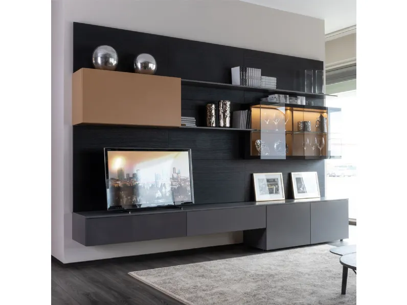 Parete attrezzata Plan 28 outlet della marca Diotti.com con un ribasso esclusivo