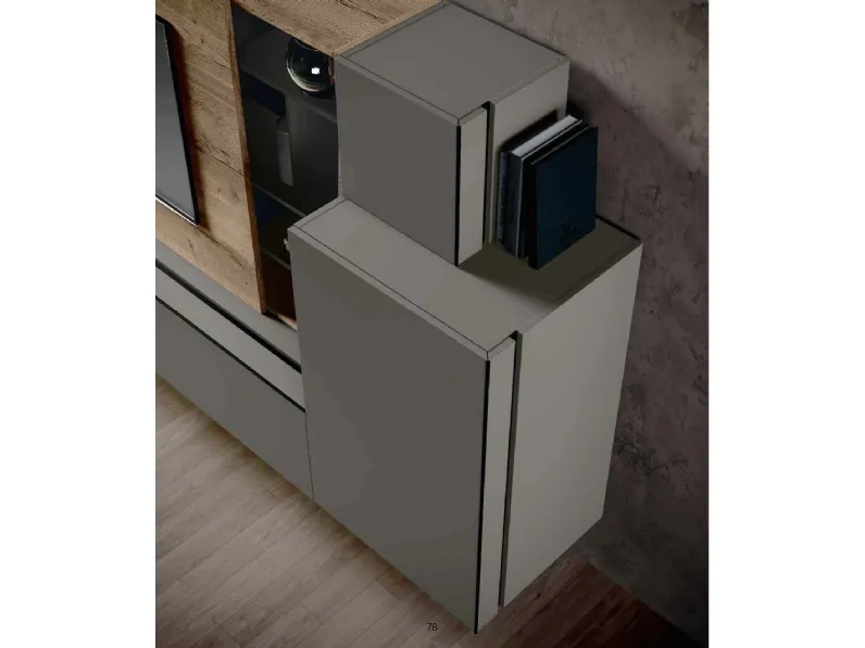 Parete attrezzata Qsm 633 Imab in stile moderna a prezzo ribassato