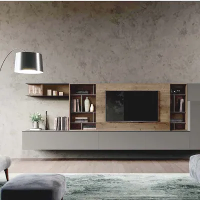 Parete attrezzata Qsm 633 Imab in stile moderna a prezzo ribassato