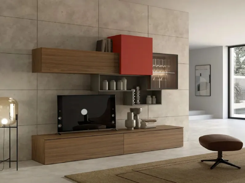 Parete attrezzata Revolution 411 Collezione esclusiva in stile moderna a prezzo ribassato