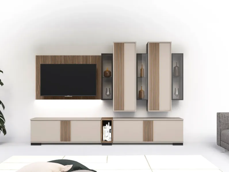 Parete attrezzata Riga day 01 di Collezione esclusiva in OFFERTA OUTLET