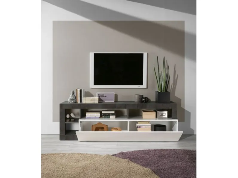 Mobile soggiorno modello Soggiorno di design composto da porta tv e madia a 4 ante 34-1   di Collezione esclusiva a PREZZI OUTLET
