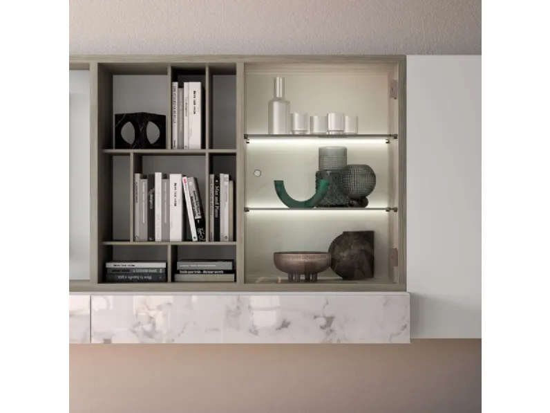 Parete attrezzata Yad 2 Orme in stile design a prezzo scontato