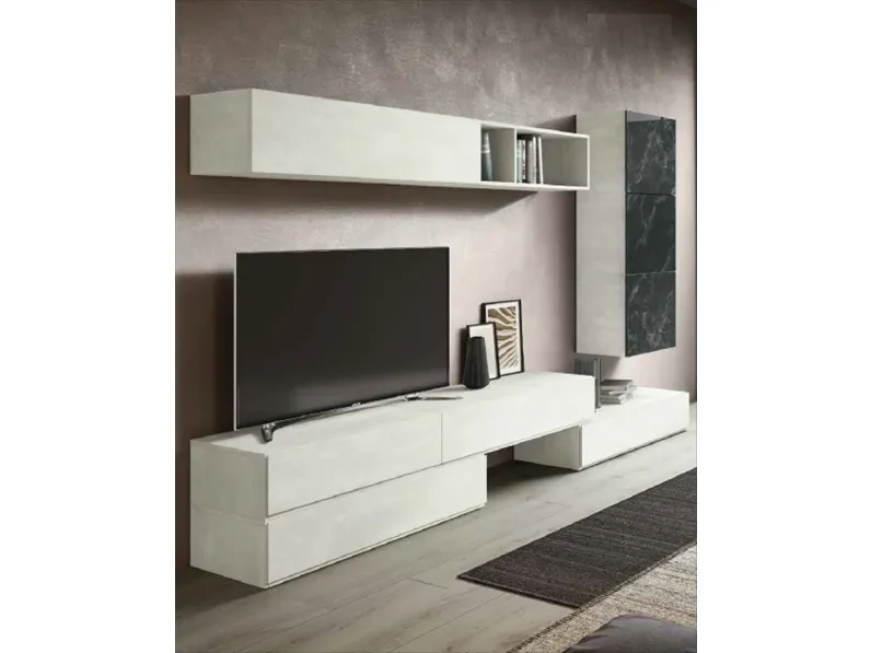 Parete attrezzata Alba306 Albamobili in stile design a prezzo ribassato
