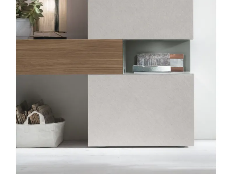 Parete attrezzata in stile design At114 di Tomasella a prezzo scontato 