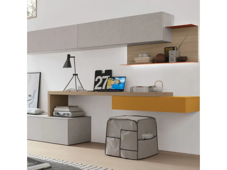 Parete attrezzata in stile design At120 di Tomasella a prezzo scontato 