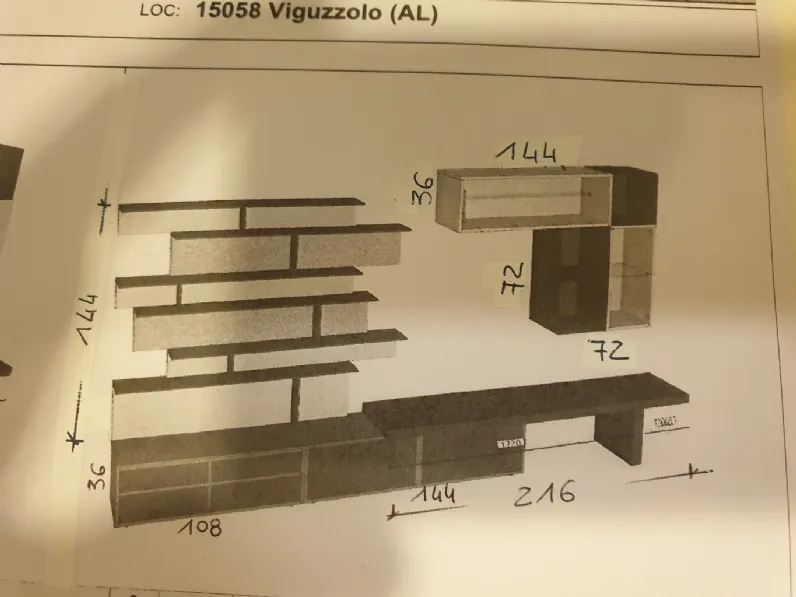 Parete attrezzata Atlante Tomasella in stile moderno a prezzo ribassato affrettati