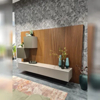 Parete attrezzata Av 219 parete cannettata Pianca in stile moderno a prezzo scontato