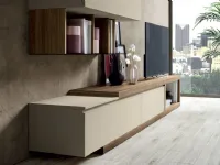 Parete attrezzata Bianca  di Colombini casa in OFFERTA OUTLET