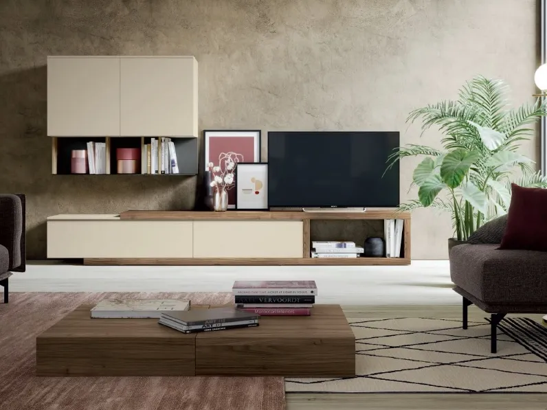 Parete attrezzata Bianca  di Colombini casa in OFFERTA OUTLET