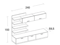 scopri Composizione Living 240-02 di Arrex a prezzi outlet!